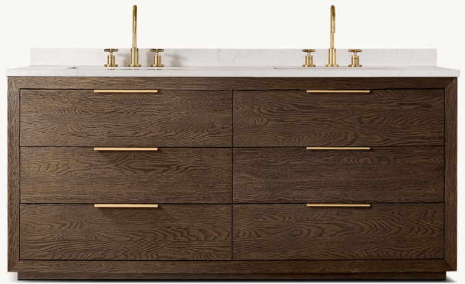 Front view of Machinto Double Vanity 