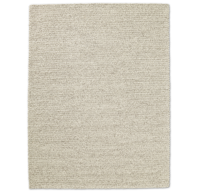 Chunky Braided Wool Rug Ivory