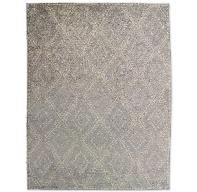 Mohair Antico Rug Silver/Cream
