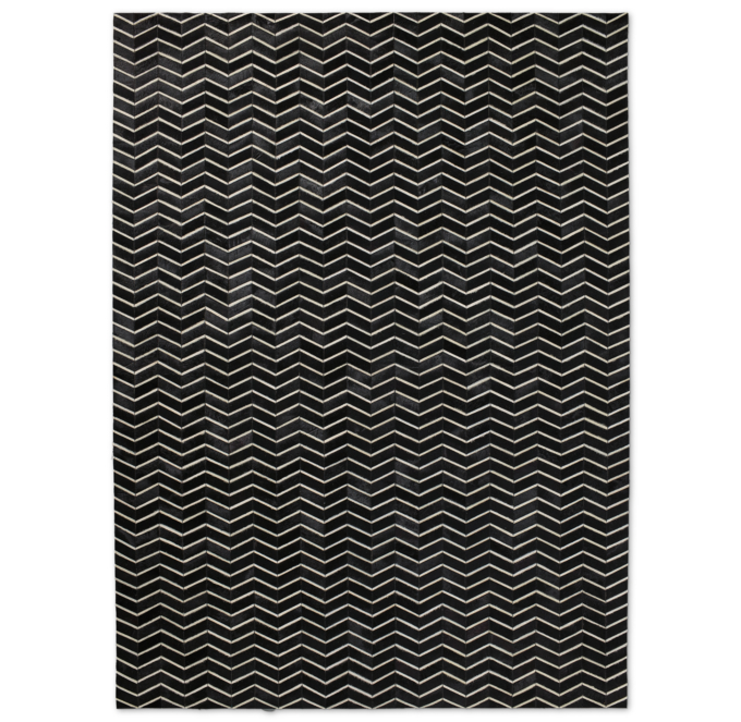 Cowhide Mento Rug - Black/White