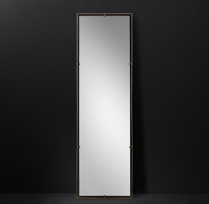 Niccolo Floating Leaner Mirror Brass