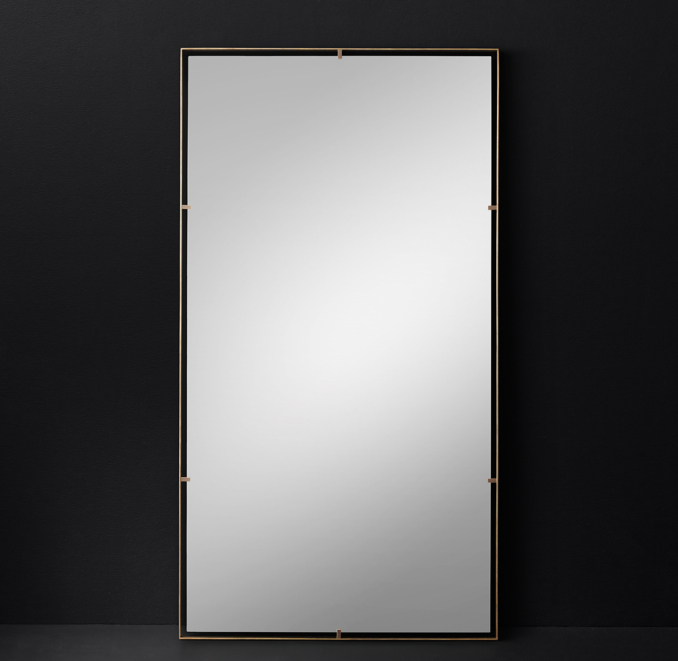 Niccolo Floating Leaner Mirror 42" X 78" Brass