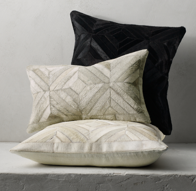 Diamond Cowhide Pillow Cover