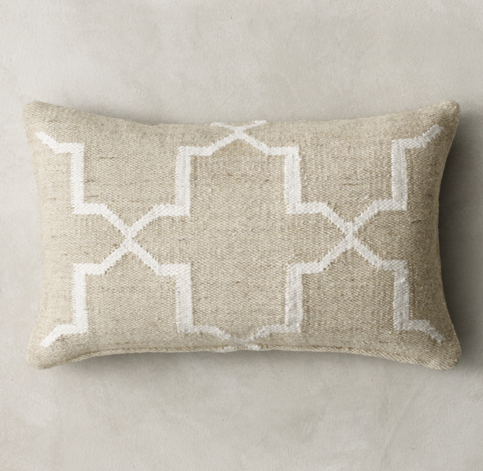 Moroccan Tile Flatweave Pillow Cover Lumbar