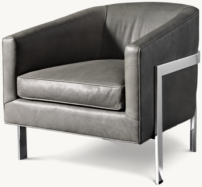 Three Quarter view of Reginald Leather Chair 