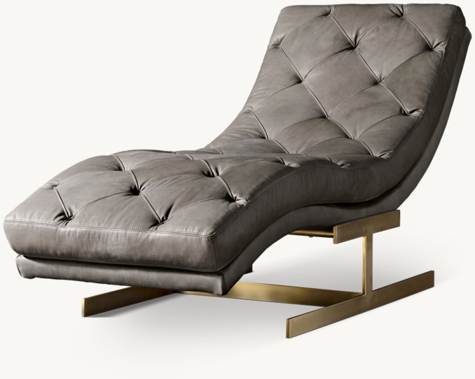 Royce Leather Chaise | RH