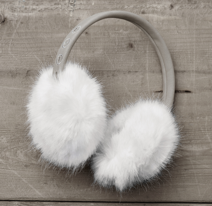 Ultra Faux Fur Earmuffs With Bluetooth® White