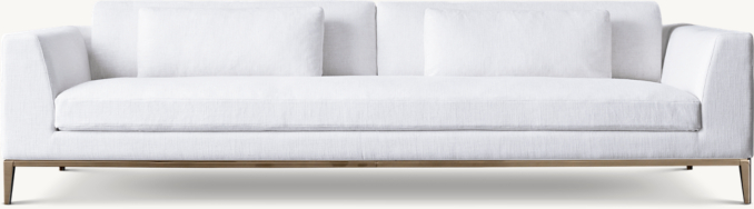 Front view of 10' Italia Taper Arm Sofa 