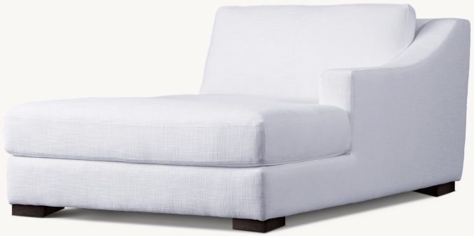 Three Quarter view of Modena Slope Arm Right-Arm Chaise 