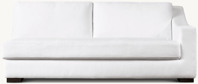 Front view of Modena Slope Arm Right-Arm Bench-Seat Sofa 