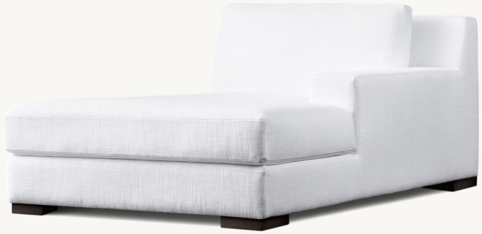 Three Quarter view of Modena Track Arm Right-Arm Chaise 