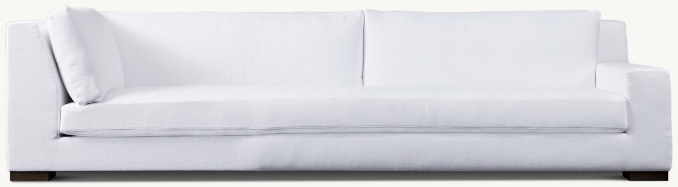 Front view of Petite Modena Track Arm Right-Arm Return Sofa 
