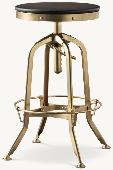 Three Quarter view of 1940S Vintage Toledo Barstool 