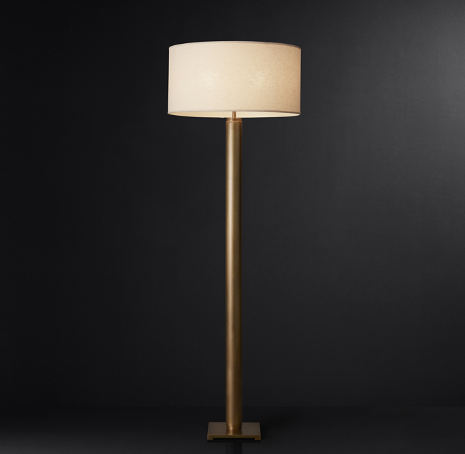 white column floor lamp