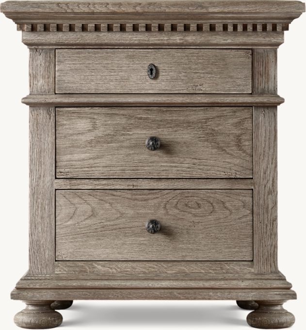 24&#34; nightstand shown in Antiqued Grey Oak.