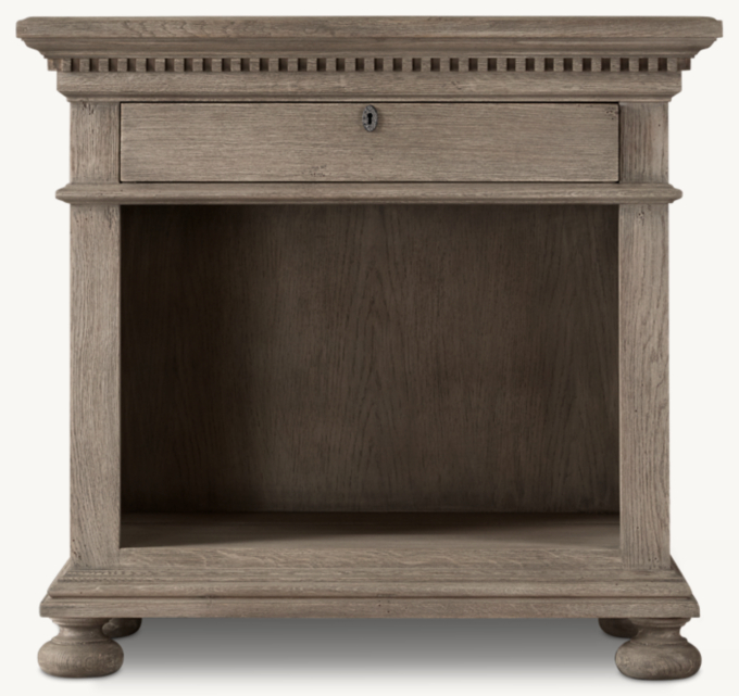 24&#34; nightstand shown in Antiqued Grey Oak.