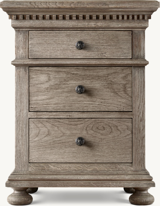 20&#34; nightstand shown in Antiqued Grey Oak.