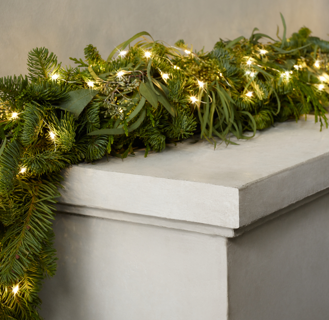 Fresh Cut Garland Noble Fir & Eucalyptus