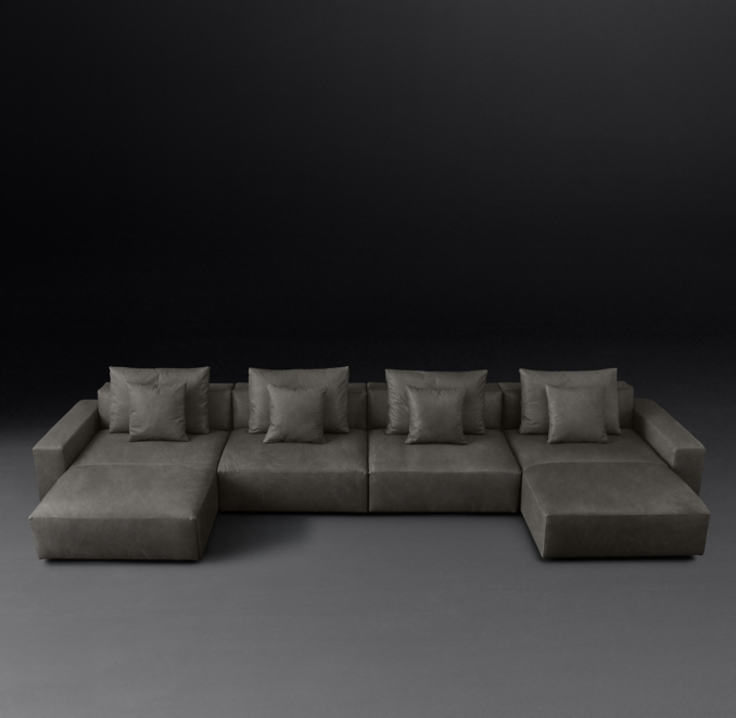 Klaus Modular Leather Customizable Sectional