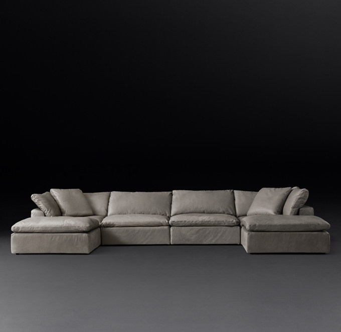 Cloud Modular Leather U-Chaise Sectional