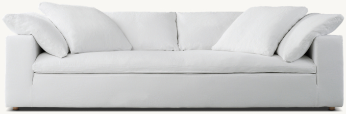 Front view of Cloud Bench-Seat Sofa 