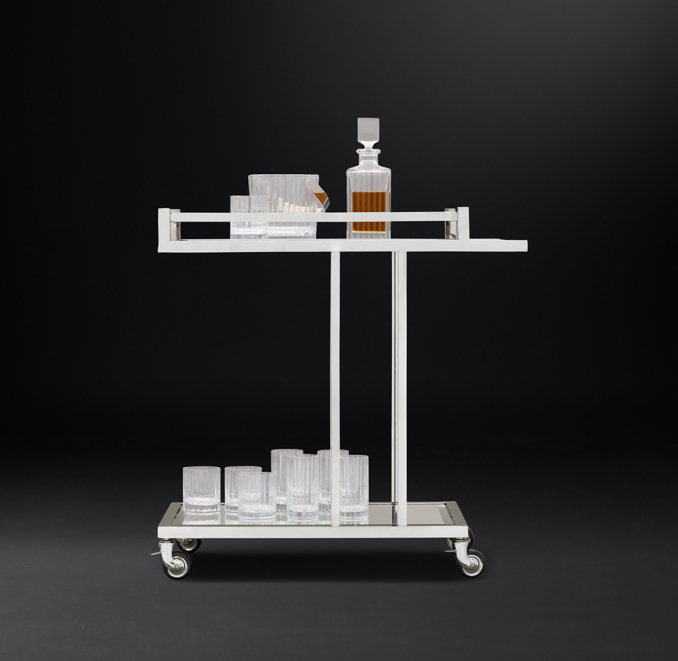 Front view of Beverly Hills Bar Cart   