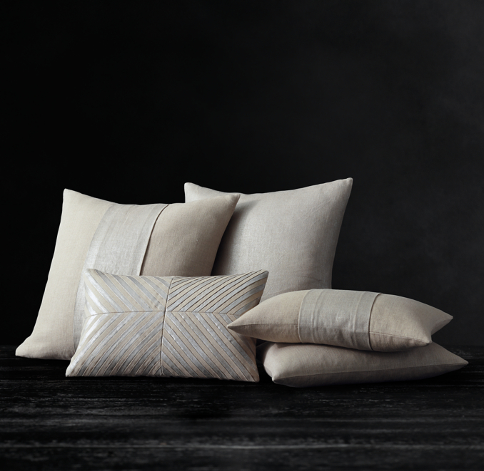 Metallic Linen Pillow Cover
