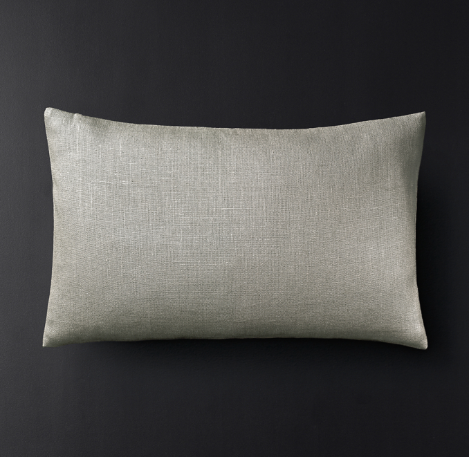 Metallic Linen Solid Pillow Lumbar