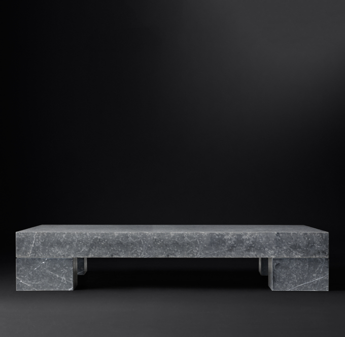 Slab Rectangular Coffee Table - Marble Slab Rectangular Coffee Table