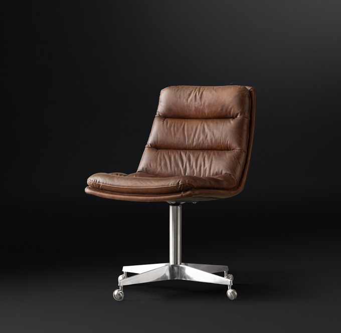 Restoration hardware leather office chair sale