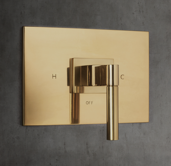 Modern Lever-Handle Balanced-Pressure Shower Valve & Trim Set