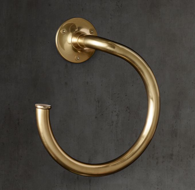 M.Marcus Chelsea Towel Ring - Satin Brass