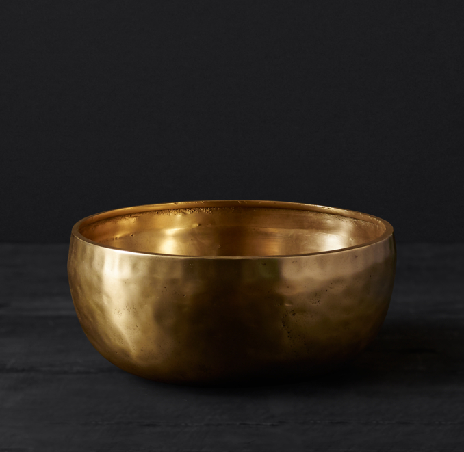 Hammered Solid Brass Bowl Medium