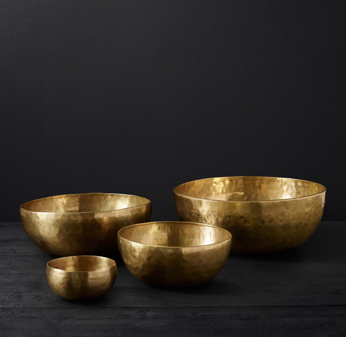 Hammered Solid Brass Bowl Collection
