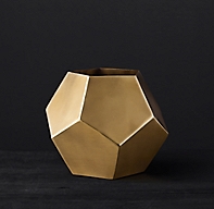 Brass Geometric Vessel - Small