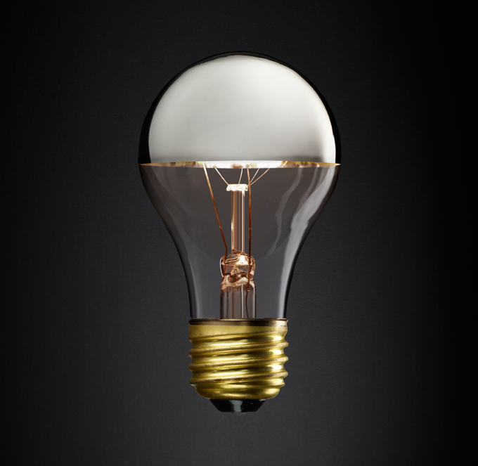 A19 Silver-Tipped E26 Incandescent Bulb