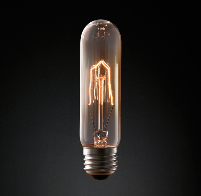 T10 5" Tube Amber E26 Incandescent Bulb
