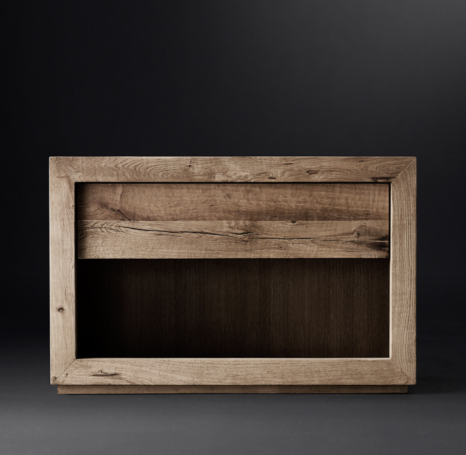 Reclaimed Russian Oak Open Nightstand