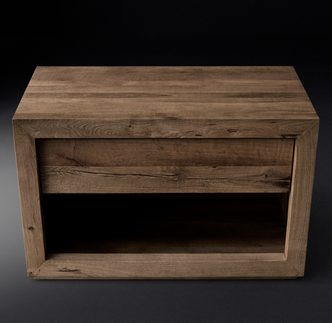 Reclaimed Russian Oak 40" Open Nightstand