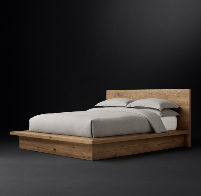 Reclaimed Russian Oak Platform Bed 