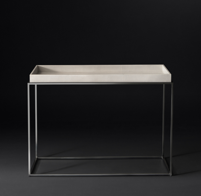 Hudson Shagreen Tray 48" Console Table