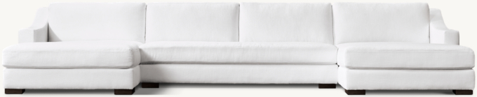 Modena Slope Arm Customizable Bench-Seat Sectional