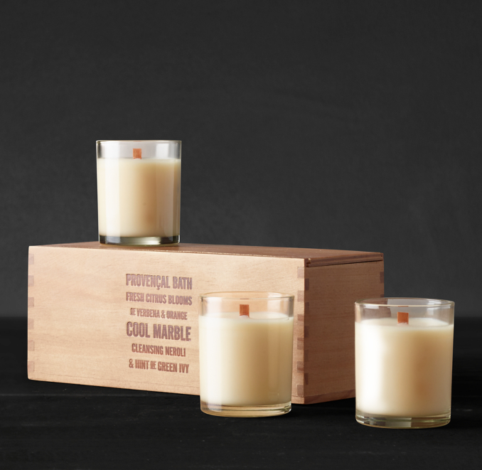 Provençal Bath Filled Candles (Set of 3)