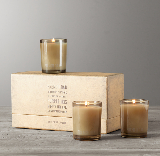 Mini Candles French Oak (Set of 3)