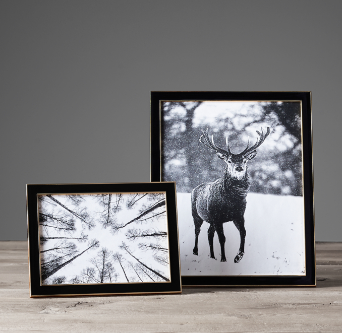 Enamel Frame Collection Black and Brass