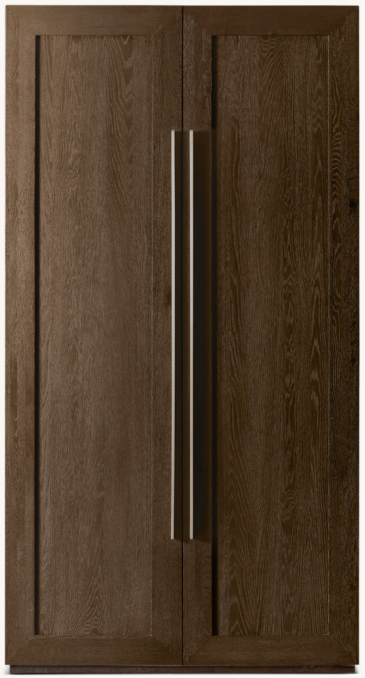 Shown in Brown Oak/Polished Stainless Steel.