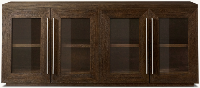 Shown in Brown Oak/Polished Stainless Steel.