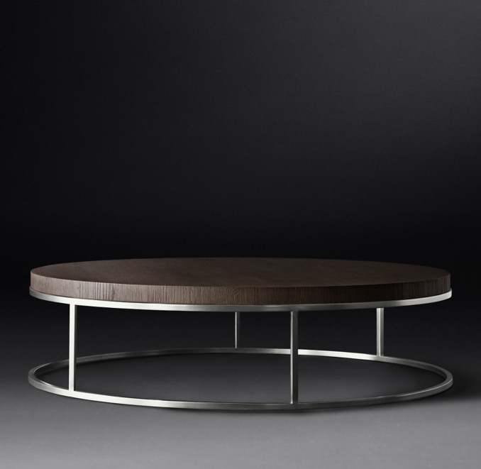 Nicholas Oak Round Coffee Table
