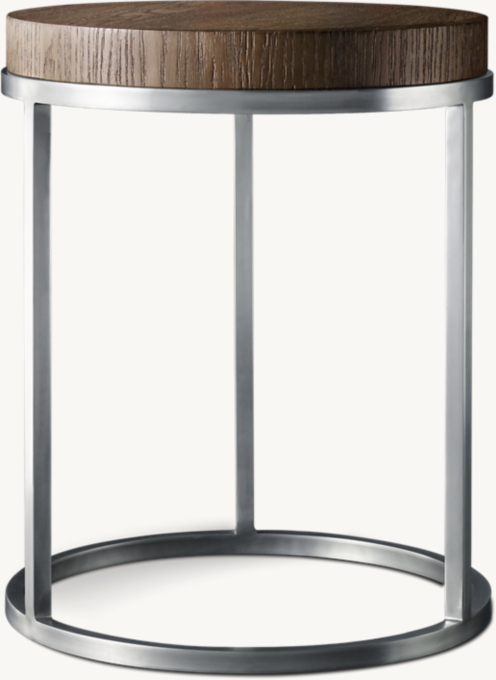 Nicholas Oak Round Side Table