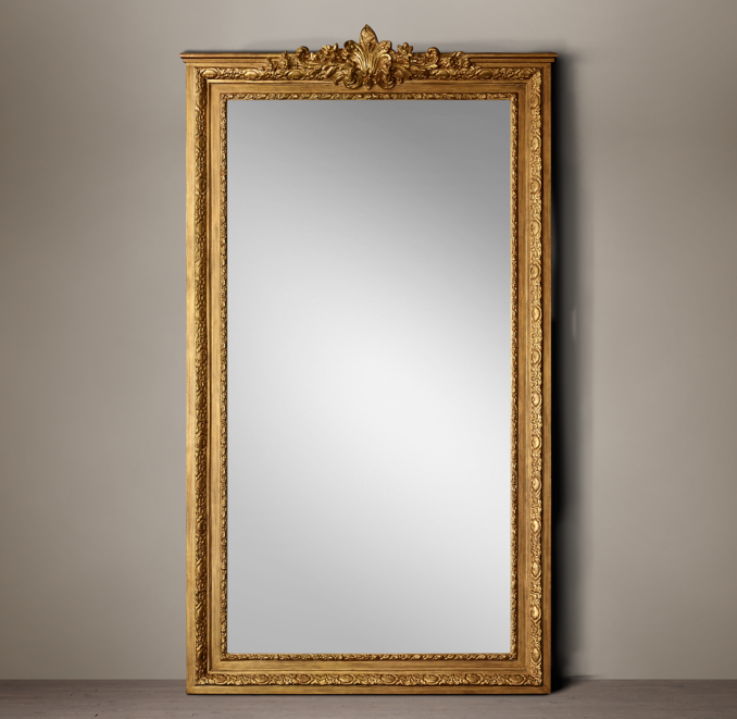 FleurDeLys Gilt Leaner Mirror